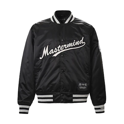 Mitchell Ness Mitchell & Ness Mastermind Logo Black Baseball Jacket Unisex SJKT5240-CLBYYPPPBLCK