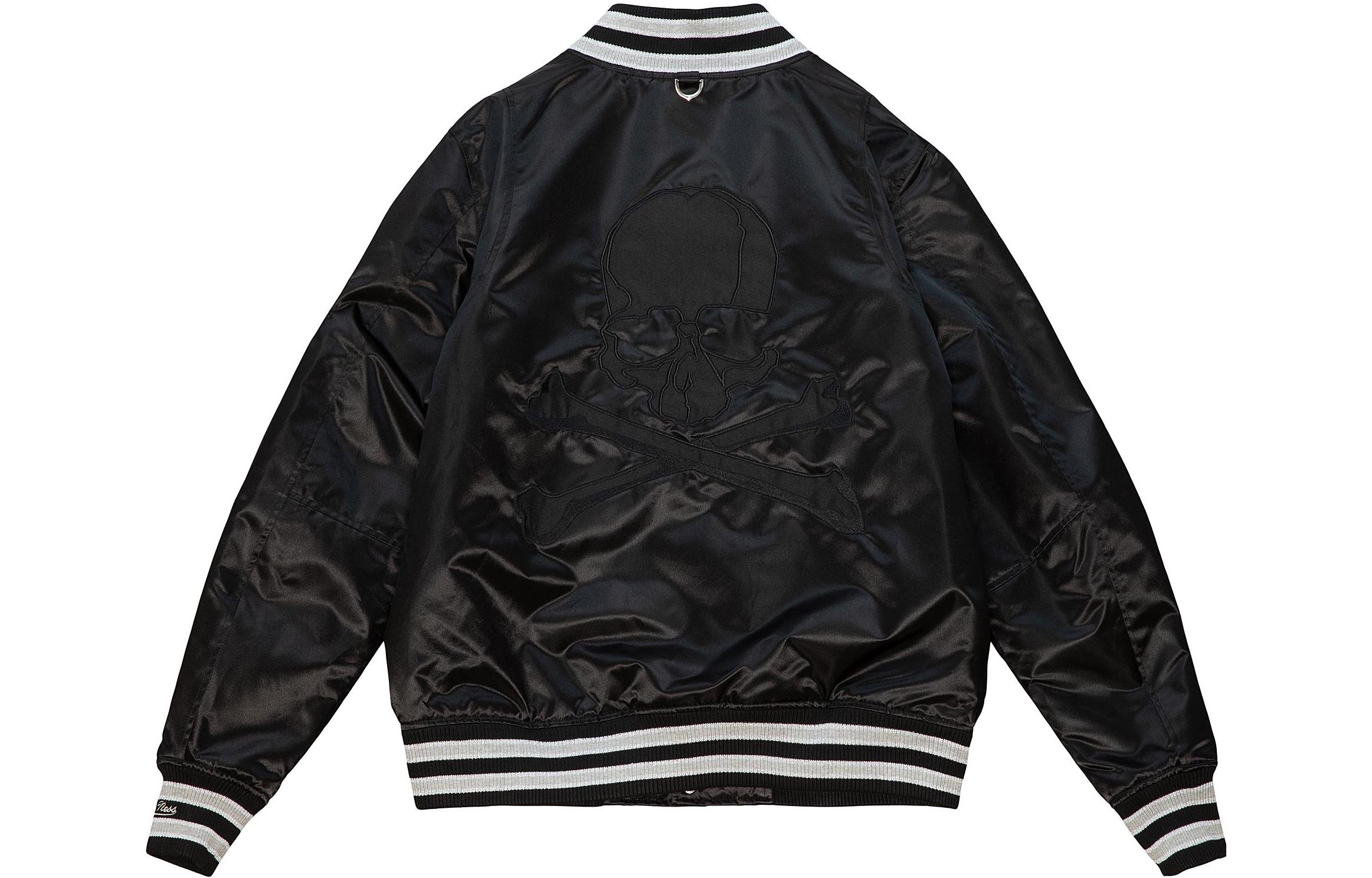 Lookbook 米切尔尼斯 x Mastermind 黑色标志棒球夹克 男女款 SJKT5240-CLBYYPPPBLCK