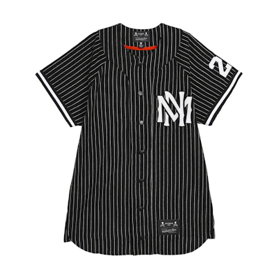 Mitchell Ness Mitchell & Ness MASTERMIND WORLD Striped Skull Embroidery Tee Black Unisex TBTF5241-CLBYYPPPBLCK