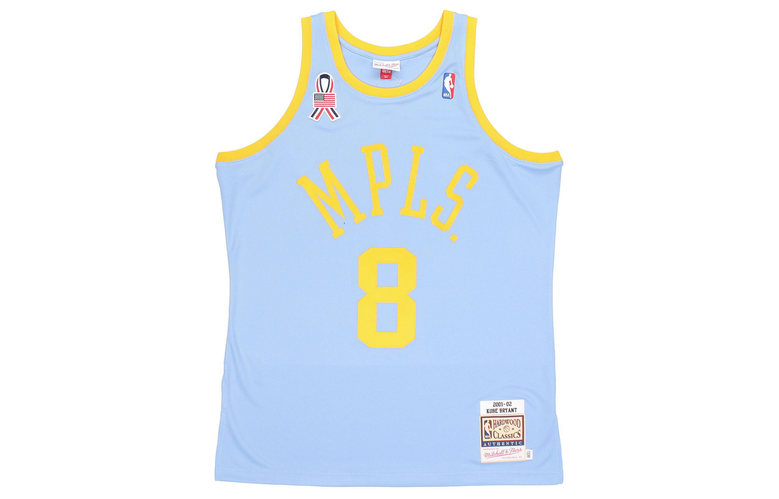 Mitchell Ness Mitchell & Ness NBA 2001-02 Lakers Kobe #8 Jersey Loose Fit Unisex Light Blue. AJY41121-LAL01KBRCLBL