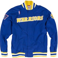 Mitchell Ness Mitchell & Ness x NBA Authentic Retro Baseball Jacket Warm Varsity Style AWJKGS18057-GSWROYA96 Mitchell Ness Mitchell & Ness x NBA Authentic Retro Baseball Jacket Warm Varsity Style AWJKGS18057-GSWROYA96