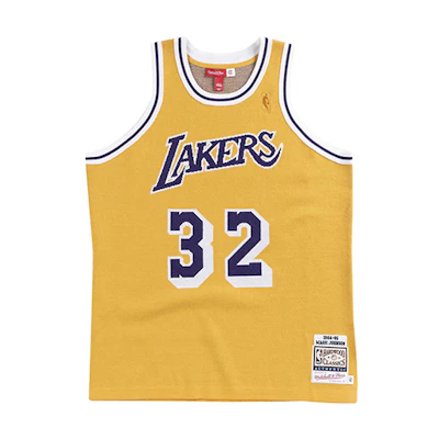 Mitchell Ness Mitchell & Ness NBA Clot Lakers Magic Johnson Yellow Retro Jersey Unisex 18056-LALLTGD84EJH