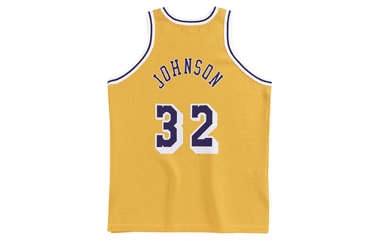 Mitchell Ness Mitchell & Ness NBA Clot Lakers Magic Johnson Yellow Retro Jersey Unisex 18056-LALLTGD84EJH 圖 3