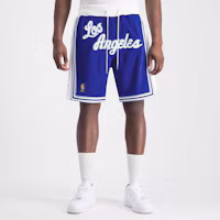 Shop Mitchell & Ness x NBA x Just Don Lakers 96-97 Retro Basket Shorts Biru/Putih. SHORMO20275-LALWHBL96