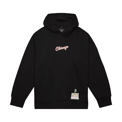 Mitchell Ness Mitchell & Ness Suga Glitch SS24 Hoodie Chicago Bulls Unisex Black Pullover TH2968-CBUBLCK