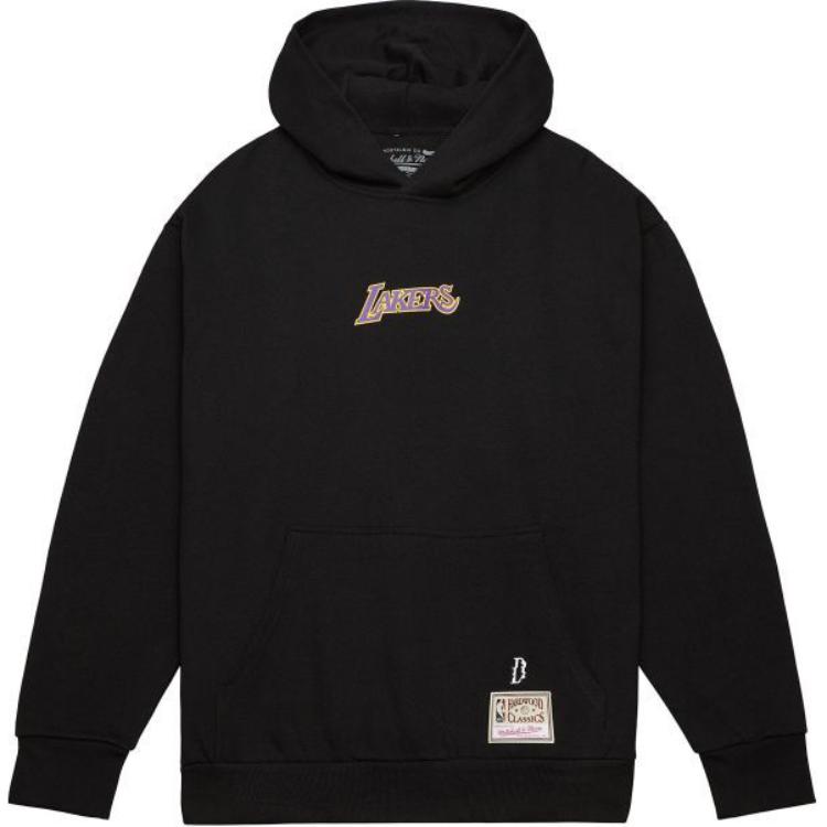 Mitchell Ness Mitchell & Ness Suga Glitch SS24 Hoodie Los Angeles Lakers Unisex Black Hoodie TH2968-LALBLCK