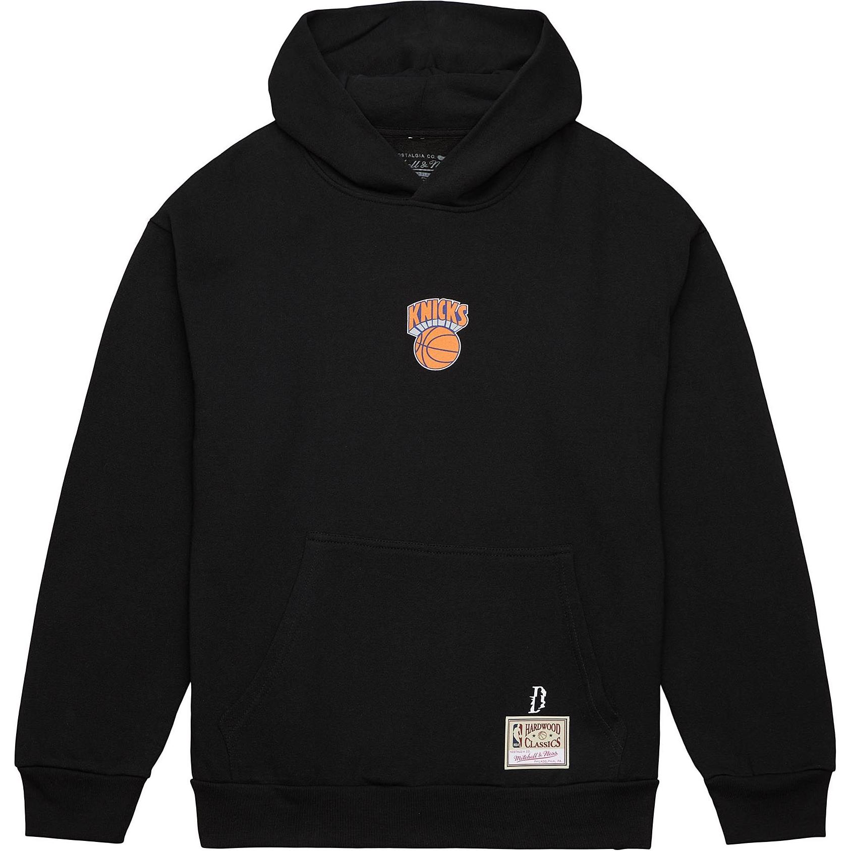 Mitchell Ness Mitchell & Ness Suga Glitch SS24 Knicks Hoodie Unisex Black Pullover Sweater TH2968-NYKBLCK