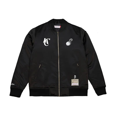Mitchell Ness Mitchell & Ness Suga Glitch SS24 LA Clippers Zip Jacket Unisex Black ZF2969-LACBLCK