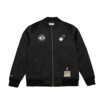 Mitchell Ness Mitchell & Ness Suga Glitch SS24 NY Knicks Black Zip-Up Jacket Unisex ZF2969-NYKBLCK