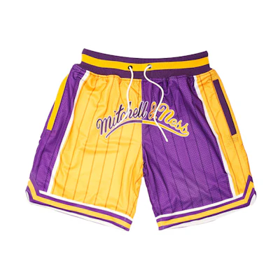Mitchell Ness Mitchell & Ness UZIS Retro Loose-Fit Purple Gold Basketball Shorts Unisex. MUFS01LA