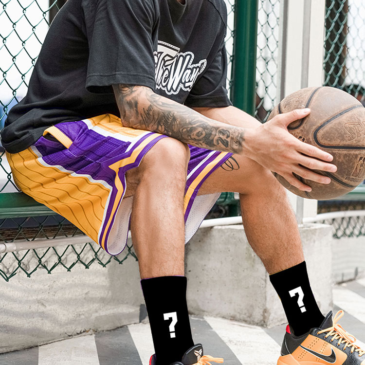 Cheap ミッチェル＆ネス x UZIS レトロルーズフィット パープルゴールド バスケショーツ ユニセックス. MUFS01LA