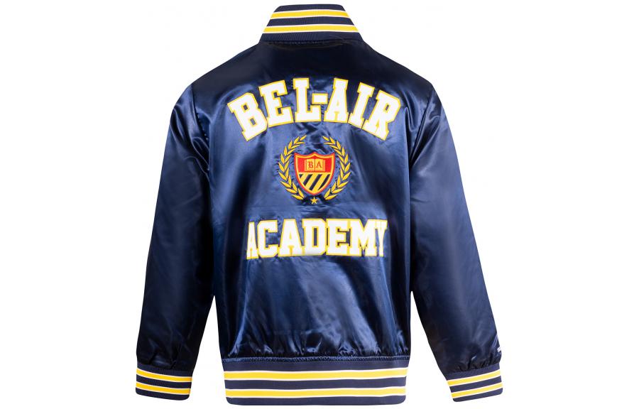 Lookbook 米切尔·内斯 x 威尔·史密斯复古条纹字母夹克 海军蓝 SJKT4808-MNNYYPPPNAVY