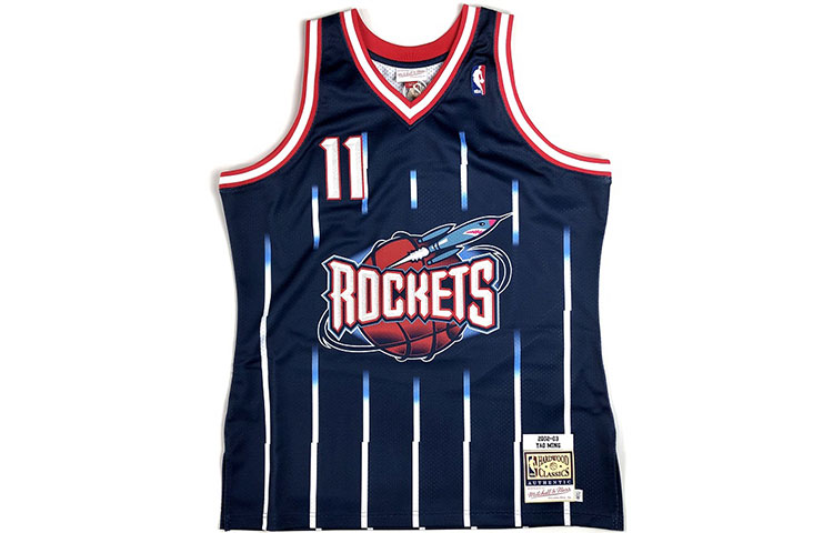 Mitchell Ness Mitchell & Ness Yao Ming #11 Houston Rockets Retro Jersey Deep Blue  Tank Top AJY4GS18087-HRONAVY02YMI