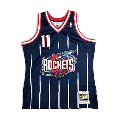 Mitchell Ness Mitchell & Ness Yao Ming #11 Houston Rockets Retro Jersey Deep Blue Tank Top AJY4GS18087-HRONAVY02YMI