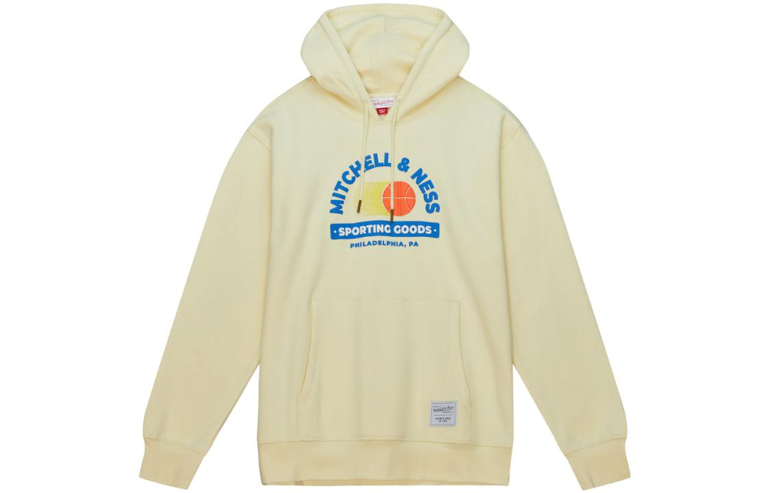 Mitchell Ness Mitchell & Ness Yellow Loose Fit Graphic Hoodie for Men FPHD5530-MNNYYPPPCREA