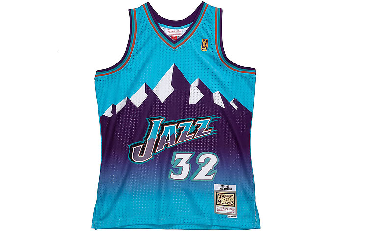 Mitchell Ness NBA 1996-97 Utah Jazz Karl Malone #32 Jersey Blue Mens Retro Style SMJYCP19271-UJABLUE96KMA