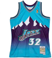Mitchell Ness NBA 1996-97 Utah Jazz Karl Malone #32 Jersey Blue Mens Retro Style SMJYCP19271-UJABLUE96KMA Mitchell Ness NBA 1996-97 Utah Jazz Karl Malone #32 Jersey Blue Mens Retro Style SMJYCP19271-UJABLUE96KMA
