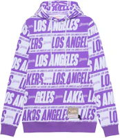 Mitchell Ness NBA Lakers All Over Print Hoodie Unisex Purple FPHD4779-LALYYPPPPURP Mitchell Ness NBA Lakers All Over Print Hoodie Unisex Purple FPHD4779-LALYYPPPPURP