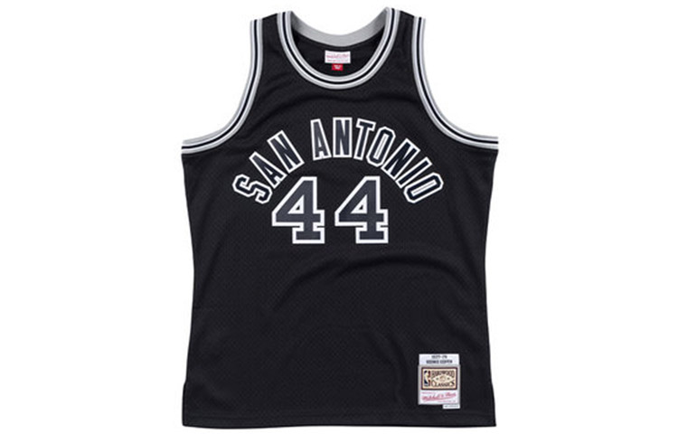 Mitchell Ness NBA Retro Basketball Jersey Spurs Gervin #44 Black (77-78 Away). SMJYCP18184-SASBLCK77GGE