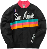 Mitchell Ness NBA Spurs 94-95 Warm-Up Jacket Black Unisex Loose Fit AWJKGS18061-SASBLCK94 Mitchell Ness NBA Spurs 94-95 Warm-Up Jacket Black Unisex Loose Fit AWJKGS18061-SASBLCK94