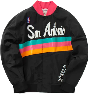 Mitchell Ness NBA 聖安東尼奧馬刺 94-95 黑色暖身外套 寬鬆版 男女適用 AWJKGS18061-SASBLCK94 Order Mitchell Ness NBA 聖安東尼奧馬刺 94-95 黑色暖身外套 寬鬆版 男女適用 AWJKGS18061-SASBLCK94