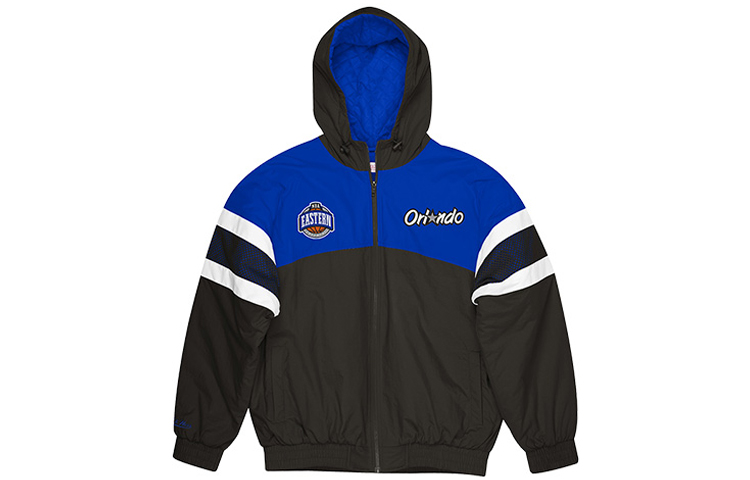 Order Mitchell & Ness NBA 復古對比連帽外套 魔術隊 黑色 男女款 FLZPMI19023-OMABLCK