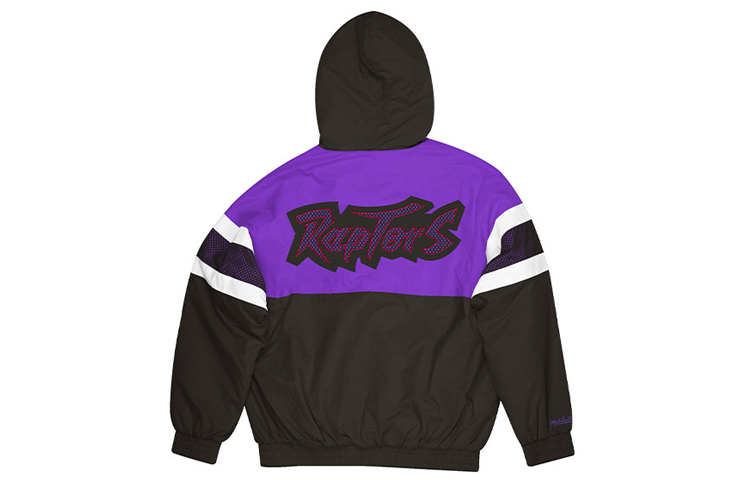 Lookbook Mitchell Ness 暴龍隊 1995-96 復古連帽外套 黑色 男女款 FLZPMI19023-TRABLCK