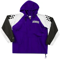 Mitchell Ness Sacramento Kings Retro Half-Zip Hoodie Jacket Purple Unisex HFZPDA19008-SKIPURP Mitchell Ness Sacramento Kings Retro Half-Zip Hoodie Jacket Purple Unisex HFZPDA19008-SKIPURP
