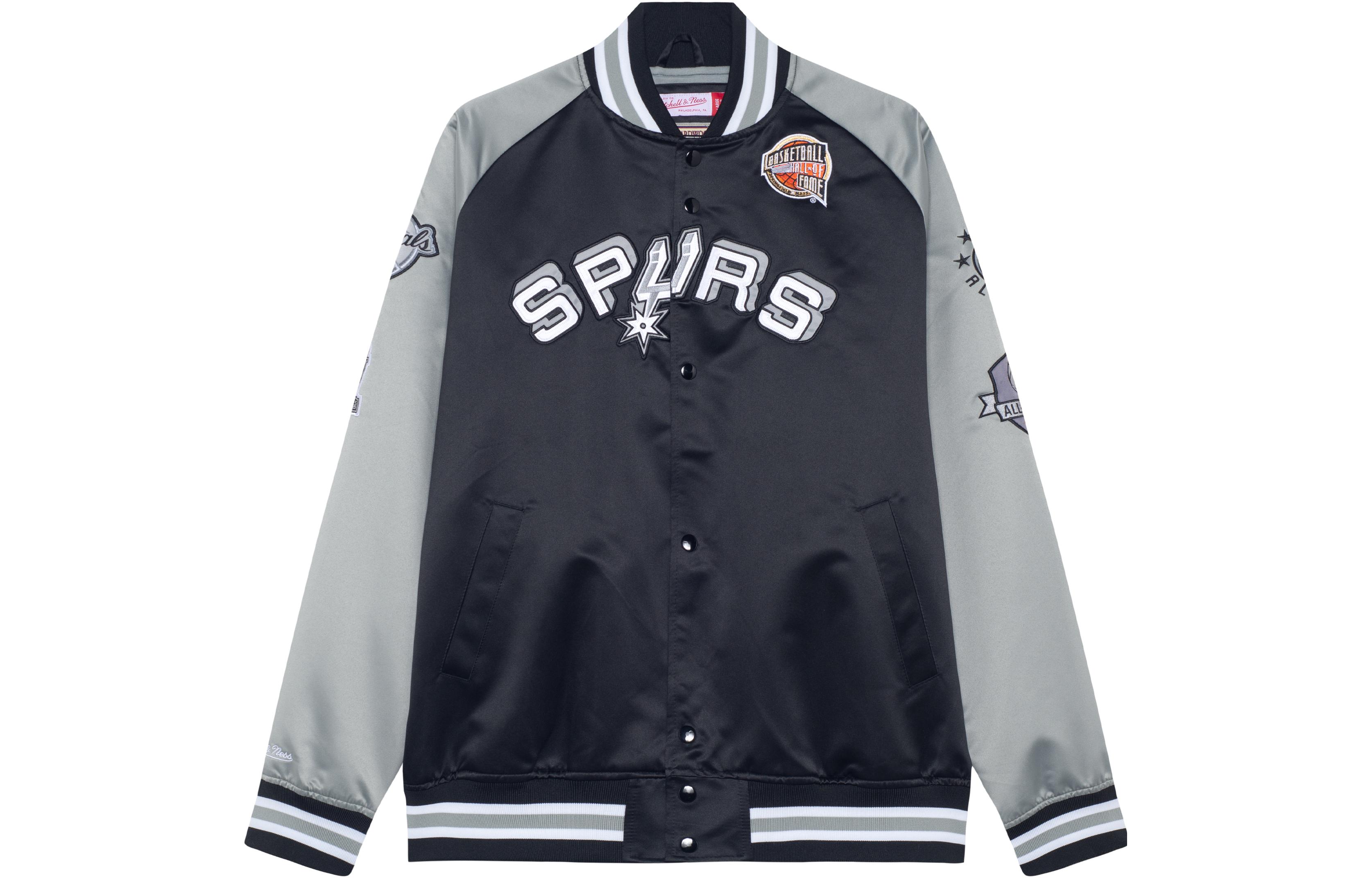 Mitchell Ness Spurs Tony Parker #9 Satin Bomber Jacket Unisex Black OJBF6860-SASYYTPABKGY