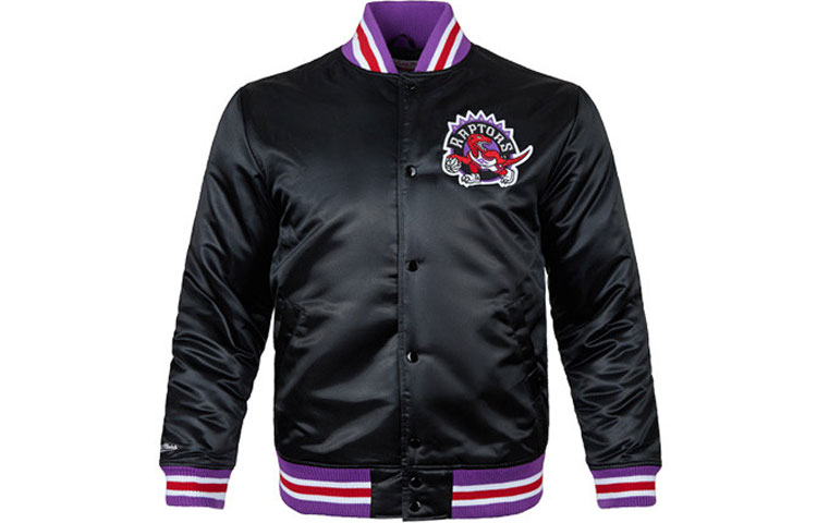 Mitchell Ness Toronto Raptors Satin Jacket Black NBA Outerwear 6390-336-ATRPIH-BLACK