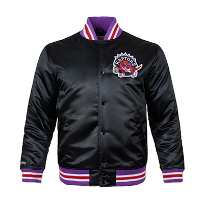 Mitchell Ness Toronto Raptors Satin Jacket Black NBA Outerwear 6390-336-ATRPIH-BLACK