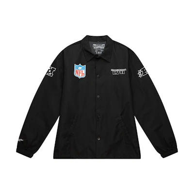 Mitchell Ness Fenty Super Bowl Limited Letter Print Jacket Black Men’s OJSFDD20206-NFLBLCK