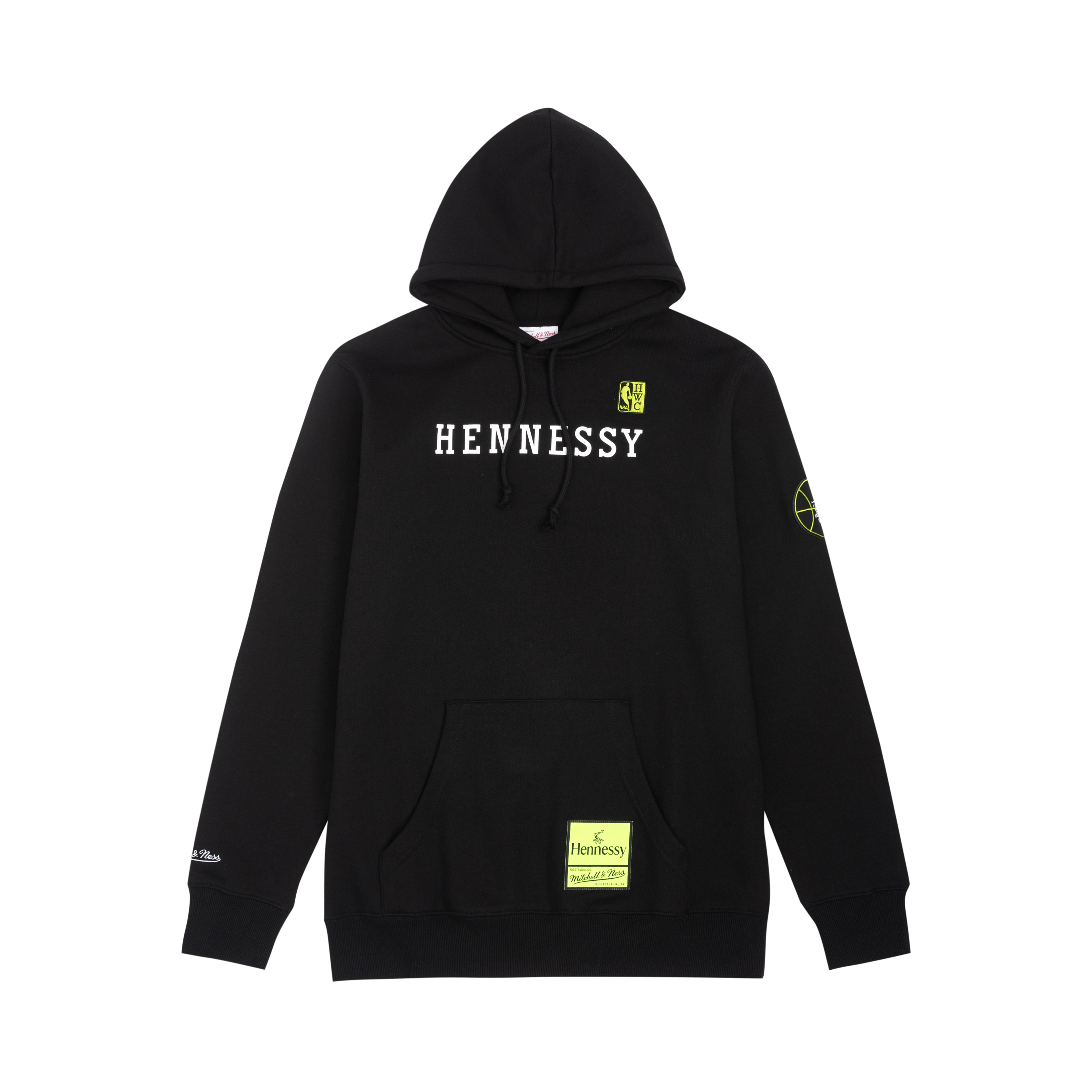 Order Mitchell Ness x Hennessy 黑色寬版刺繡標誌連帽衫 男女適用 FPHD7920-CLBYYPPPBLCK