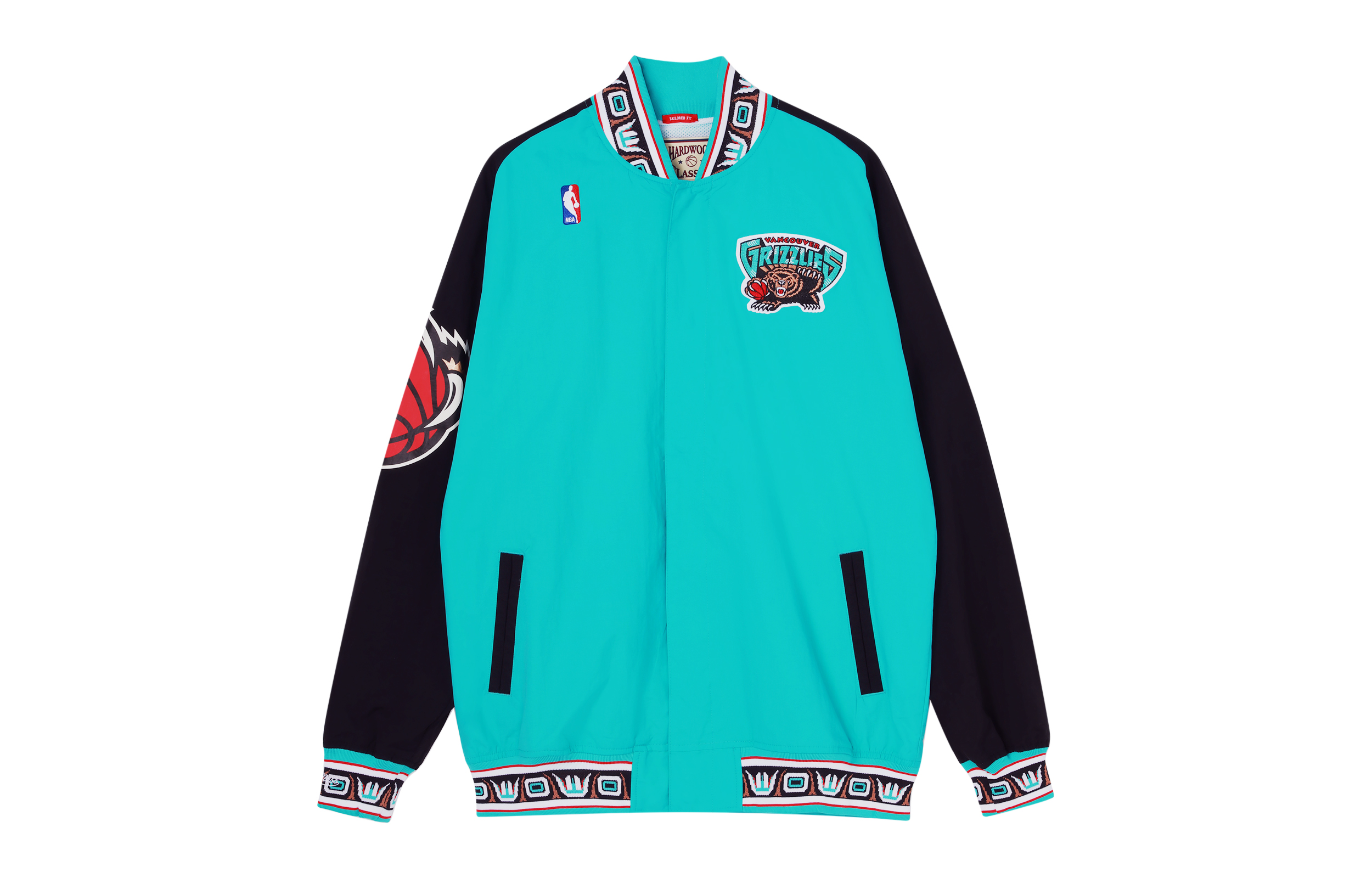 Order Mitchell Ness x NBA 溫哥華灰熊隊暖身外套 天空藍 男女通用 AWJKGS18063-VGRTEAL95