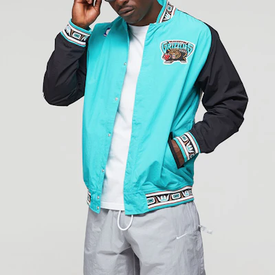 Mitchell Ness x NBA 溫哥華灰熊隊暖身外套 天空藍 男女通用 AWJKGS18063-VGRTEAL95 Shop Mitchell Ness x NBA 溫哥華灰熊隊暖身外套 天空藍 男女通用 AWJKGS18063-VGRTEAL95