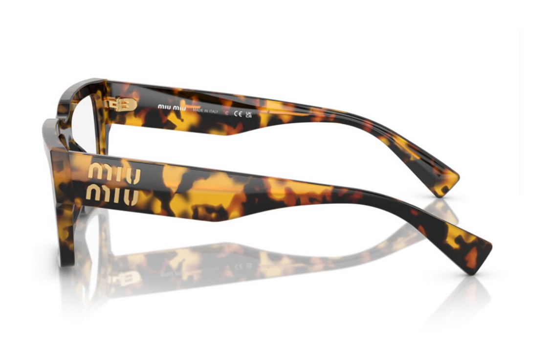 MIU MIU  Rectangular Acetate Optical Frames Tortoiseshell Logo Temples MU02XVVAU1O1 圖 4