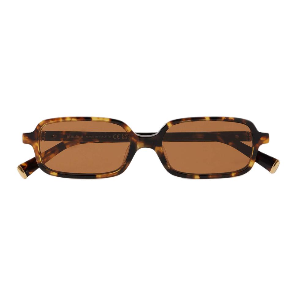 MIU MIU  Rectangular Tortoiseshell Sunglasses with Letter Design. 805626722V2145 圖 3