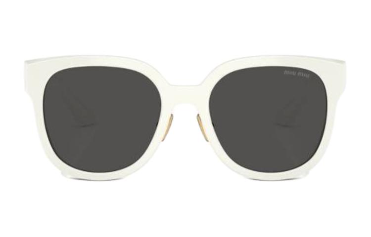 MIU MIU Acetate Irregular Sunglasses White Unisex with Logo Temple Design MU01ZS1425S0 圖 3