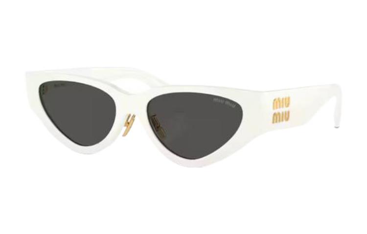 MIU MIU Acetate Irregular White Sunglasses Unisex Couple Style MU03ZS1425S0