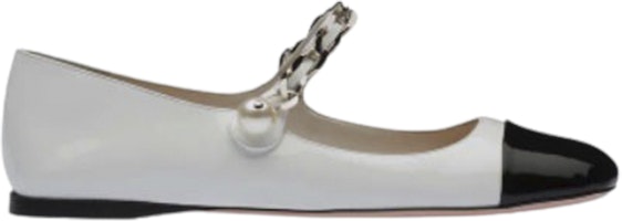 MIU MIU Ballet Flat 'White' 5F653D-ZHV-F0964 MIU MIU Ballet Flat 'White' 5F653D-ZHV-F0964