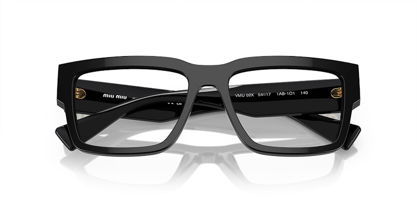 MIU MIU キャットアイメガネ ブラック ユニセックス ロゴ装飾入りテンプル MU02XV 1AB1O1 Shop MIU MIU キャットアイメガネ ブラック ユニセックス ロゴ装飾入りテンプル MU02XV 1AB1O1