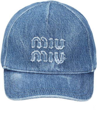 MIU MIU 藍色純棉棒球帽 情侶款 男女適用 5HC1792CL4F0008 Buy MIU MIU 藍色純棉棒球帽 情侶款 男女適用 5HC1792CL4F0008
