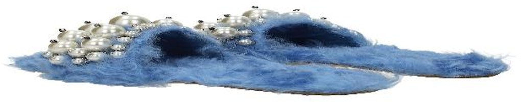MIU MIU Eco Fur Slipper 'Heavenly Blue' 5XX115ECOSHEARLINGCIELO MIU MIU Eco Fur Slipper 'Heavenly Blue' 5XX115ECOSHEARLINGCIELO