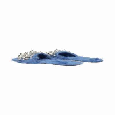 MIU MIU Eco Fur Slipper 'Heavenly Blue'