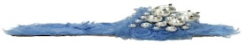 MIU MIU Selipar Bulu Tiruan 'Heavenly Blue' 5XX115ECOSHEARLINGCIELO