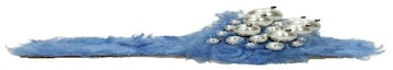 Lookbook MIU MIU Selipar Bulu Tiruan 'Heavenly Blue' 5XX115ECOSHEARLINGCIELO