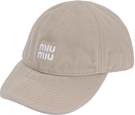MIU MIU 刺繡標誌米色棒球帽 - 情侶款男女適用帽款。 5HC369 2CR1 F03UL Buy MIU MIU 刺繡標誌米色棒球帽 - 情侶款男女適用帽款。 5HC369 2CR1 F03UL