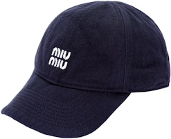 MIU MIU Embroidered Logo Cap - Unisex Couples Design Blue Baseball Hat 5HC369 2CR1 F059F MIU MIU Embroidered Logo Cap - Unisex Couples Design Blue Baseball Hat 5HC369 2CR1 F059F
