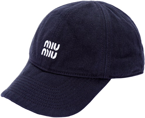 MIU MIU 刺繡標誌棒球帽 - 男女情侶款設計 藍色帽子 5HC369 2CR1 F059F Buy MIU MIU 刺繡標誌棒球帽 - 男女情侶款設計 藍色帽子 5HC369 2CR1 F059F