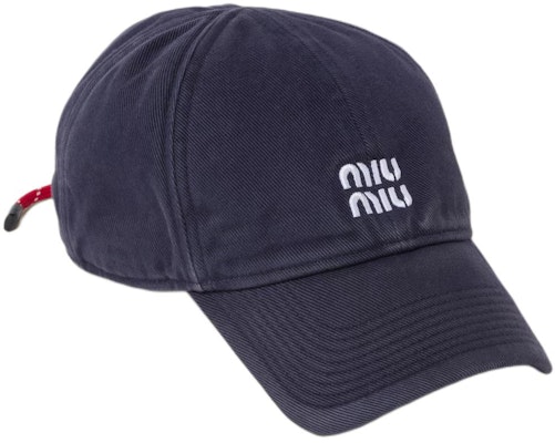 MIU MIU 刺繡標誌棒球帽 - 男女情侶款設計 藍色帽子 5HC369 2CR1 F059F Lookbook MIU MIU 刺繡標誌棒球帽 - 男女情侶款設計 藍色帽子 5HC369 2CR1 F059F